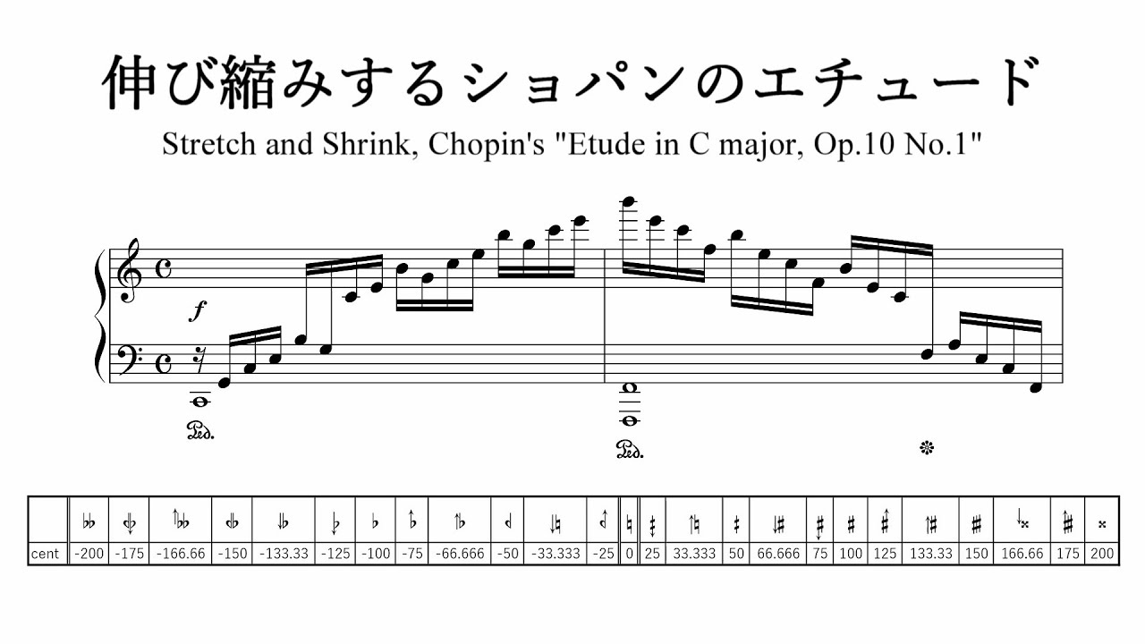 伸び縮みするショパンのエチュード / Stretch and Shrink, Chopin's 