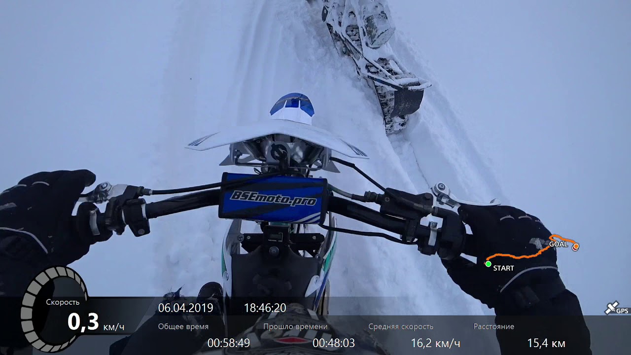 Snowpitbike - питбайк на гуске YCF 190 bigy и BSE 190 (zhongshen)