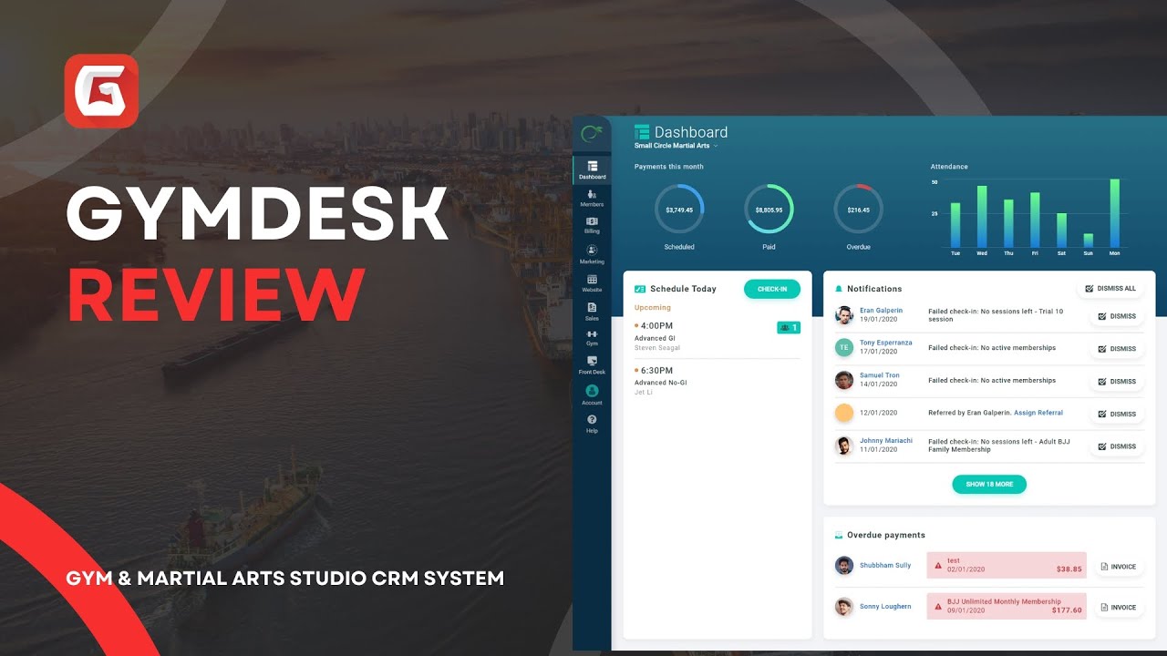 GymDesk Review - Gym & Martial Arts Studio Management Software
