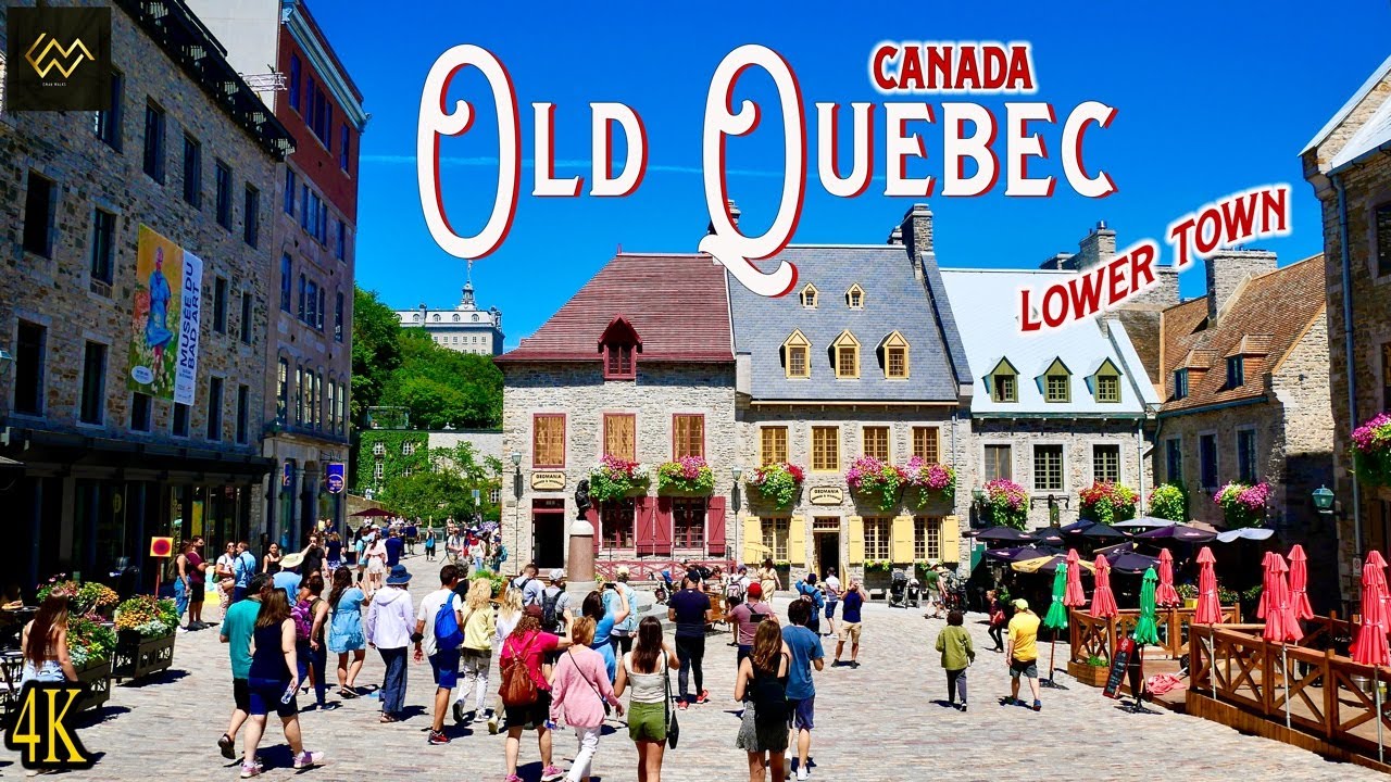 Old Quebec Canada - Lower Town [4K] Summer Walking Tour