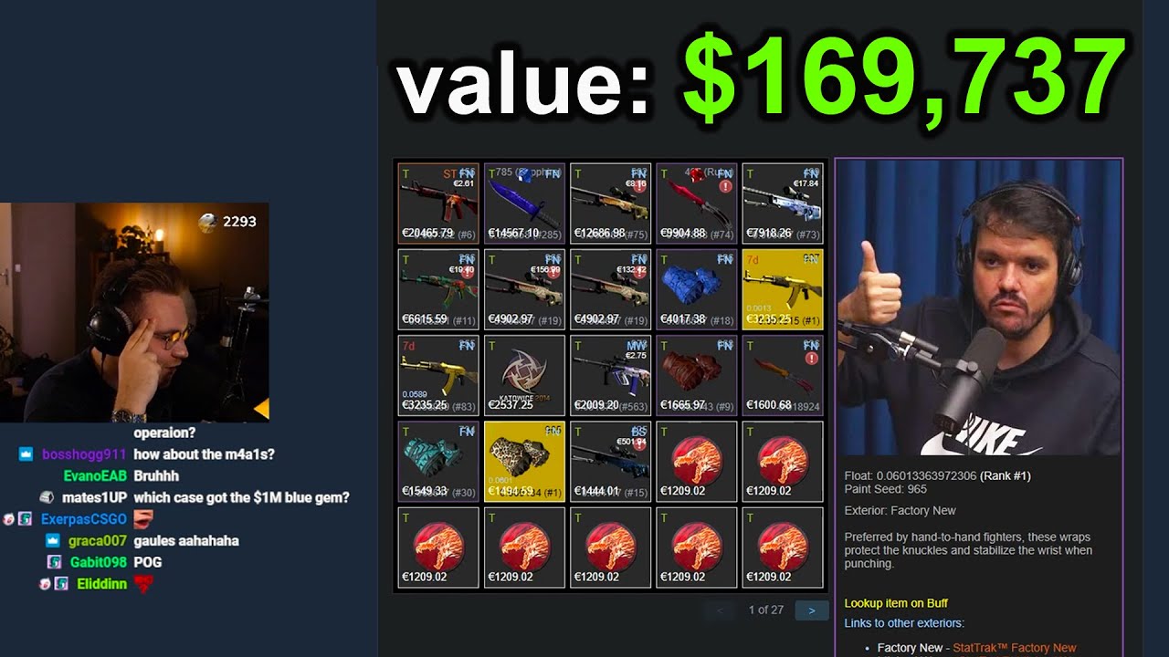gaules' insane csgo inventory