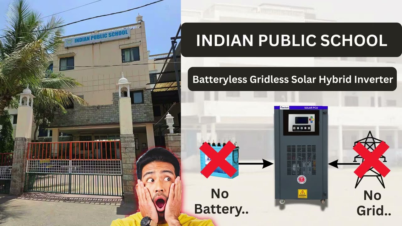 EnerTech Batteryless Solar Hybrid Inverter | Installed 20KW Batteryless Gridless for School