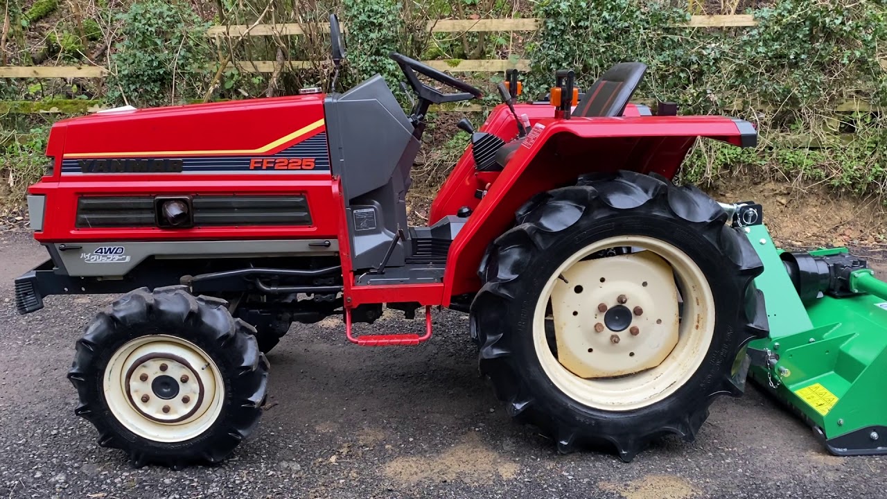 Yanmar FF225 4WD Compact Tractor & New Flail Mower