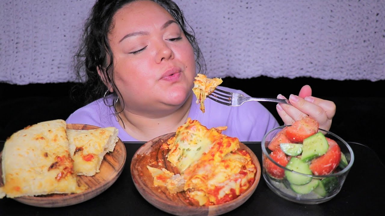 Super Easy Homemade Lasagna Recipe & Mukbang | AngelaEats