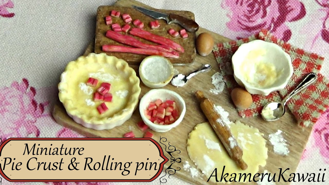 Miniature Baking scene - Pie Crust and Rolling pin tutorial