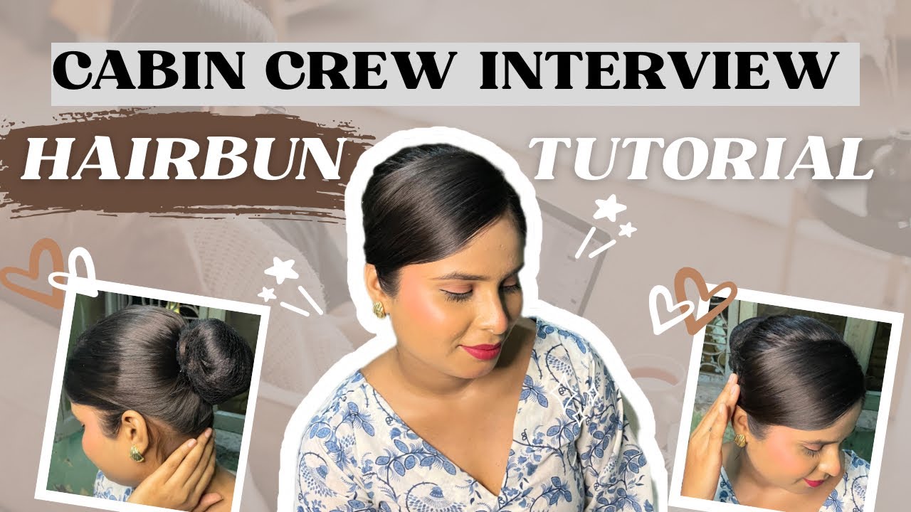 IndiGo Cabin Crew Hair Bun Tutorial 🪞| Interview Grooming✈️✨
