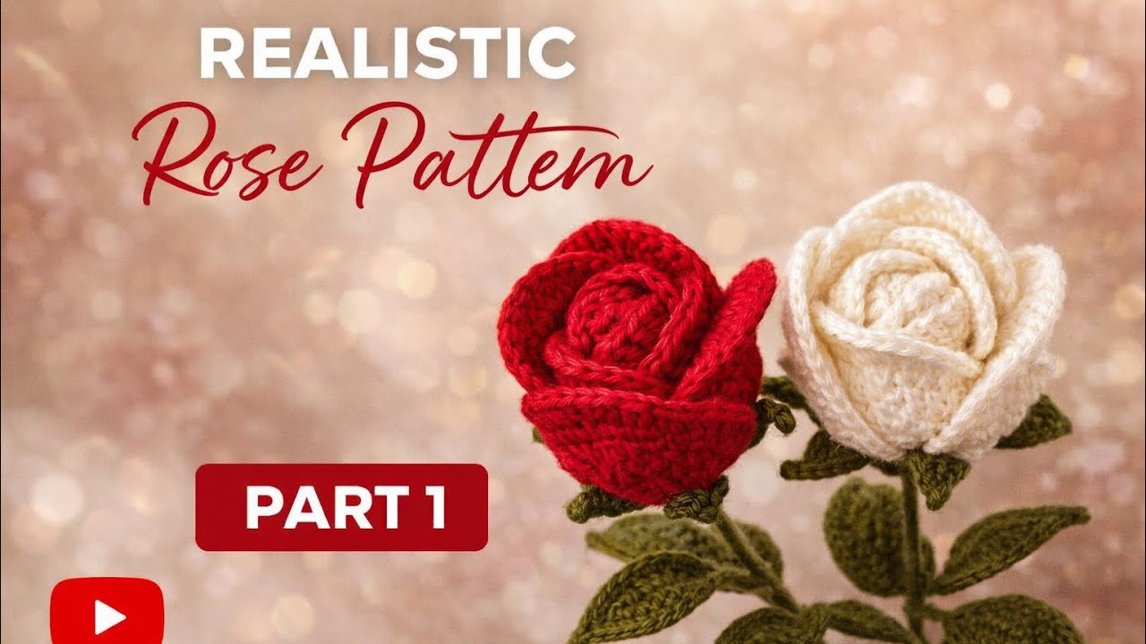 Crochet a Realistic Rose | Easy Step-by-Step Tutorial (Part 1)