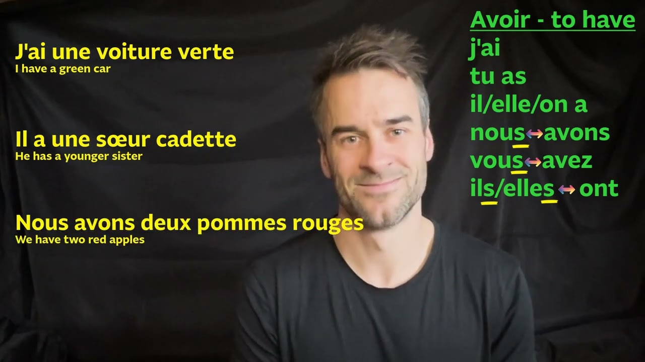 Avoir = to have - Learn the full verb in present tense - song - important - Learn French with Mr K