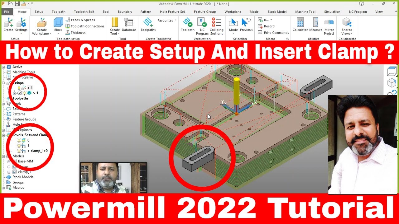 PowerMill 2022 Tutorial: Setup कैसे बनाएं और Clamp Insert कैसे करें? | PowerMill Setup & Clamp🛠️🏗️