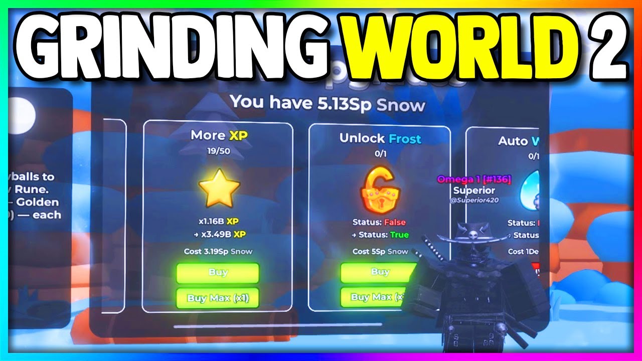 GRINDING WORLD 2 в Roblox Omega Rarities 2...