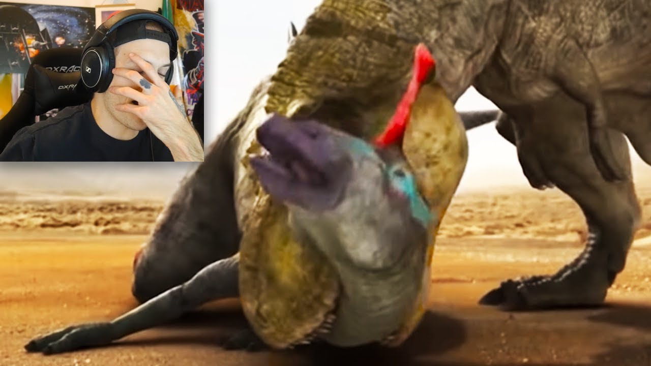 NO NOT THE BABIES! (Reacting to Epic Dinosaur Battles)