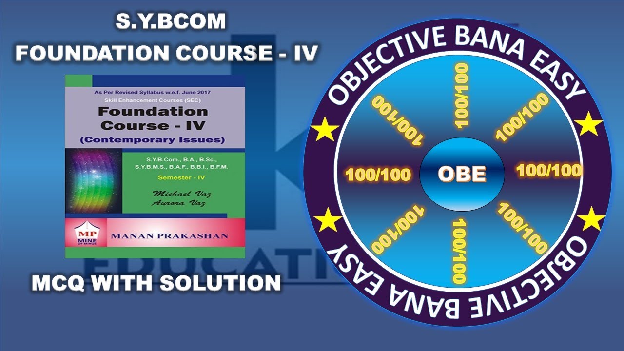 SYBCOM MCQ Of Foundation Course IV | SYBCOM Sem 4 | Mumbai University |