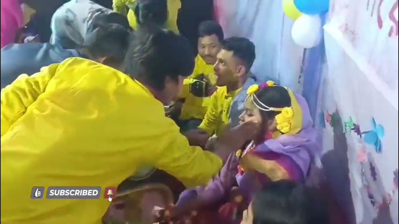 জলি ও লিও  গায়ে হলুদ  হালুয়াঘাট বাঘাইতলা  তেলিখালী
