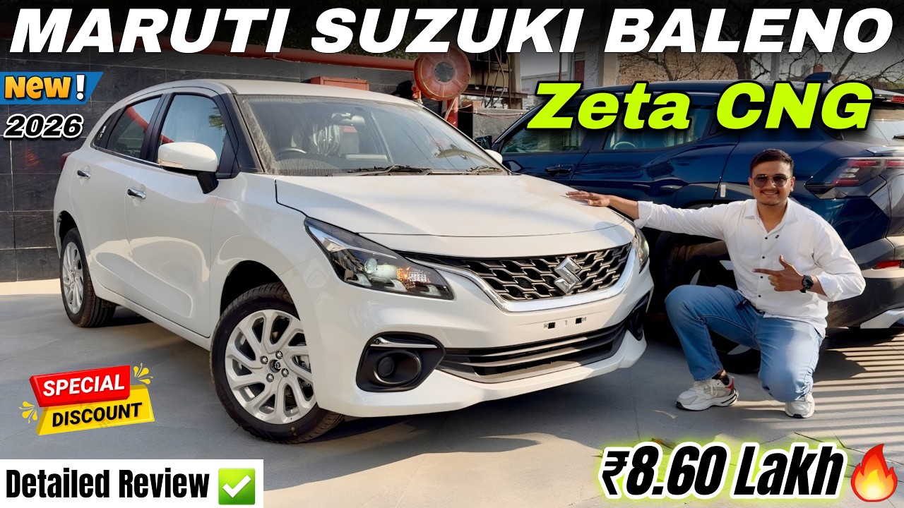 Maruti Suzuki Baleno Zeta CNG 2026 Detailed Review ✅ | Baleno Zeta CNG New Updated Price & Features🔥