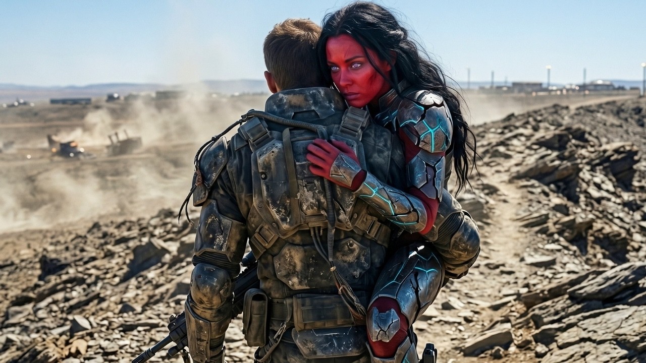 Everyone Abandoned the Severely Wounded Alien Woman and Fled but One Soldier Carried Her on His BacK