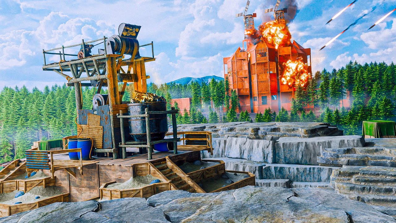 9,000 HOUR SOLO CLAIMS HQM QUARRY (1v7 Raid Defense) - Rust Movie