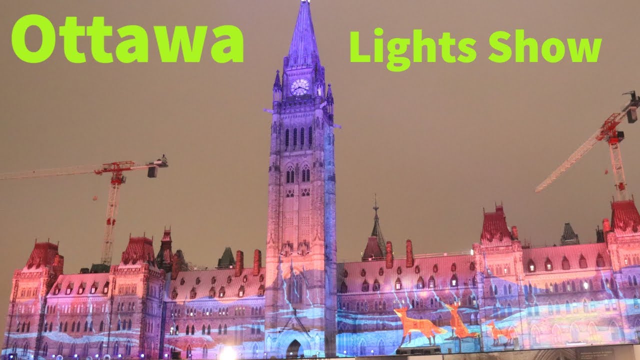 OTTAWA 2022, PARLIAMENT HILL LIGHT SHOW
