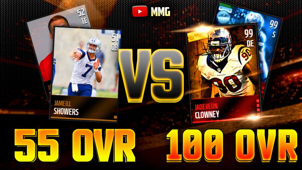 WORST TEAM CHALLENGE! 55 Overall Versus 100 Overall!? Madden Mobile Gameplay