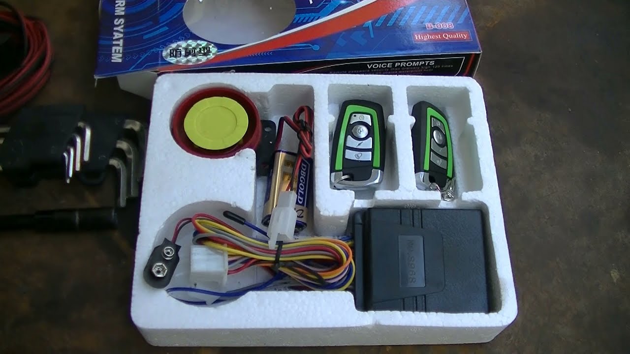 Como instalar alarma  con apagado y encendido remoto para moto evita que te roben!