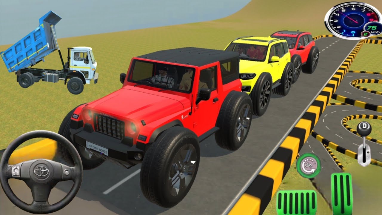 Drive Dumper and Unloading Stone From Dumper Truck in Game#fortuner​ #4x4​#scorpio​ #thar​ #game‼️❓