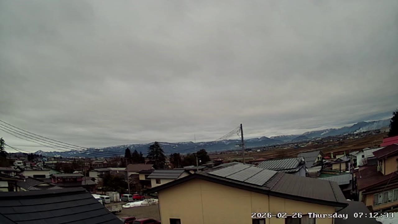 甑岳が見える山形県西村山郡河北町ライブカメラ Yamagata Nishimurayamagun Live camera.world.cam
