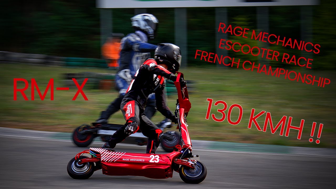 ESCOOTER RM-X RACING FFM FRENCH RAGE MECHANICS FASTEST WORLD ALES FRANCE TELEMETRY SMARTDISPLAY