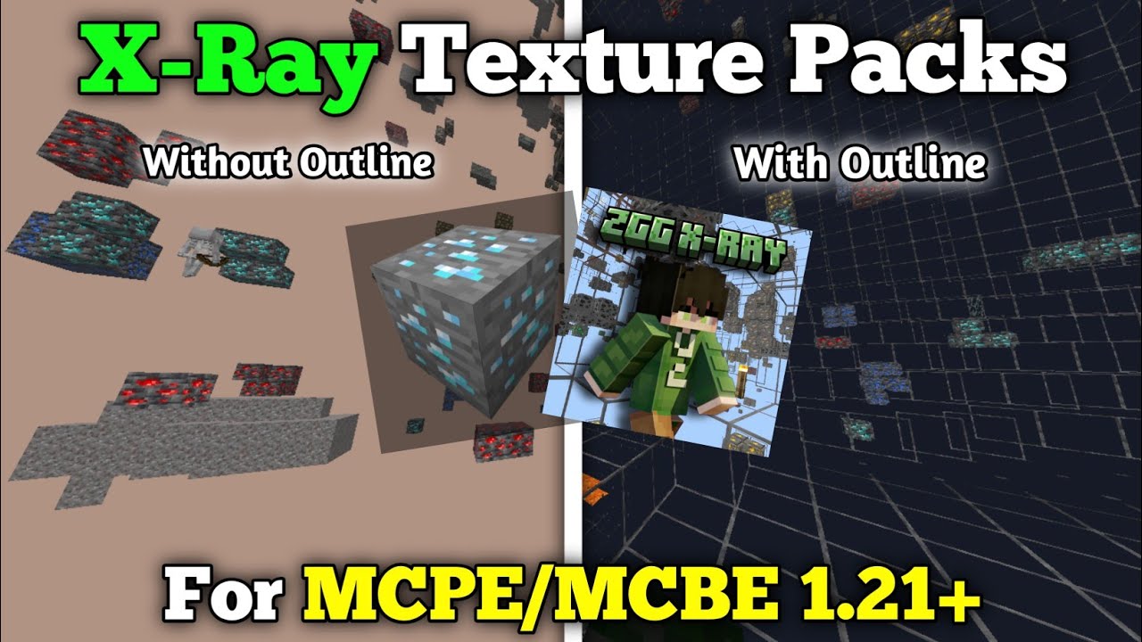 2 BEST X-Ray Texture Packs For Minecraft Bedrock 1.21+