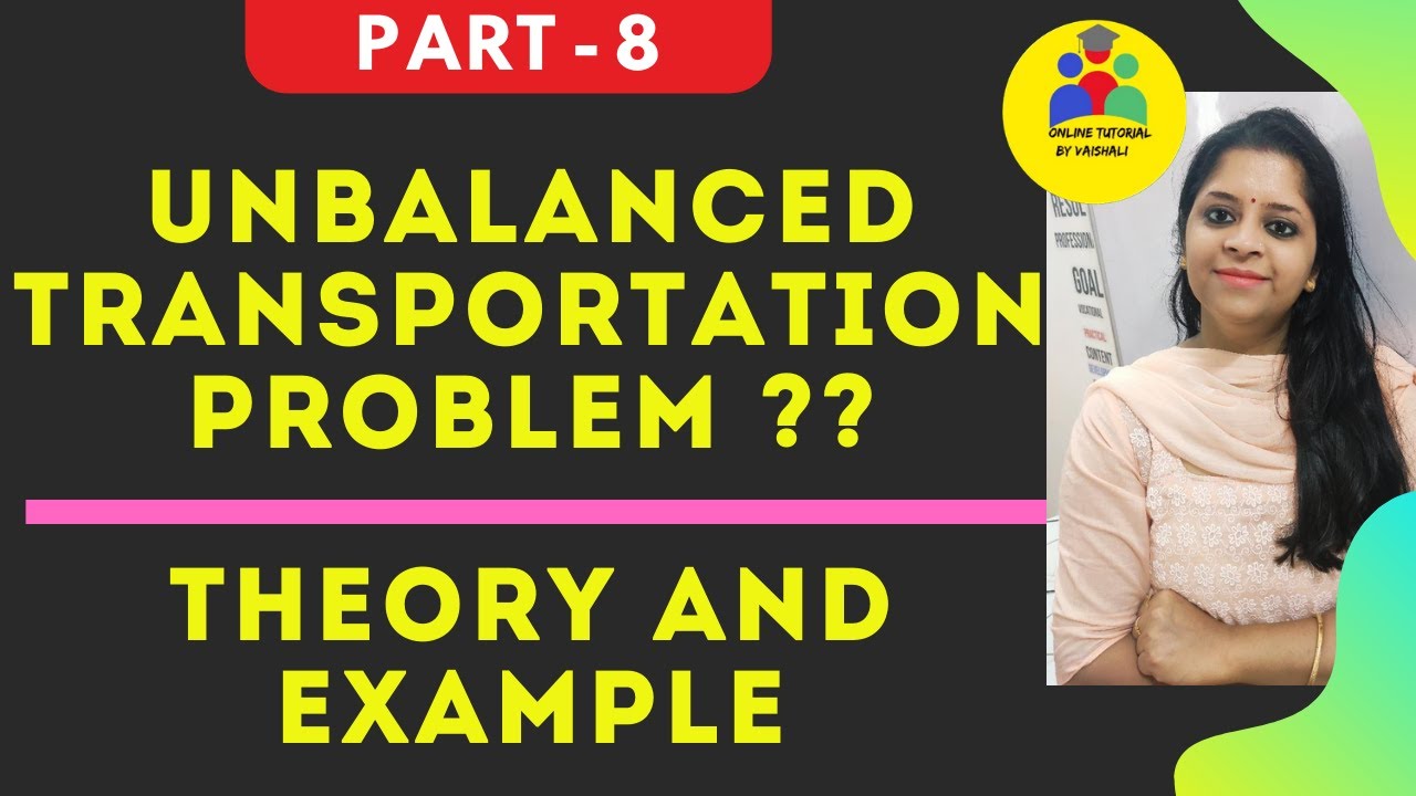 Unbalanced Transportation Problem - PART 8 - VAM - U V METHOD - Degeneracy - Operation Research