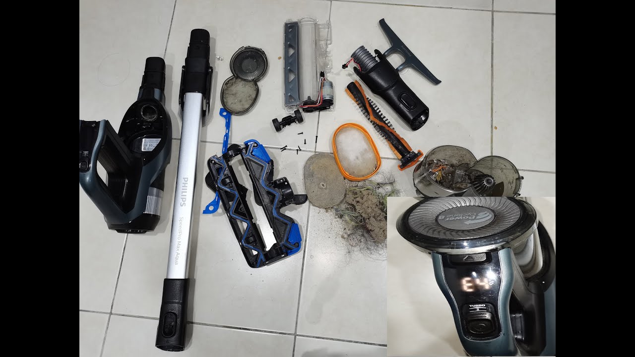 CARA BUKA PASANG SERVIS CORDLESS VACUUM PHILIPS ERROR CODE E4