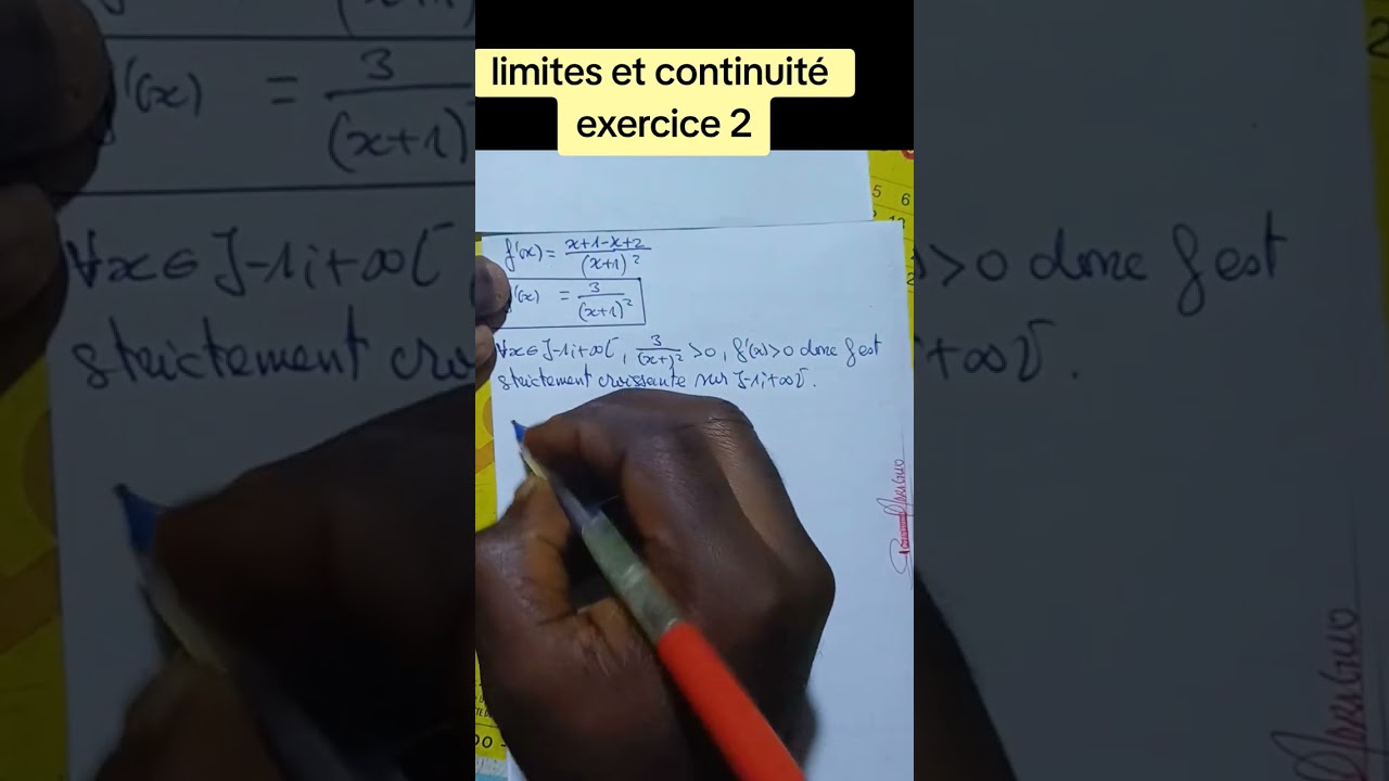 Limites et continuité, exercice 2