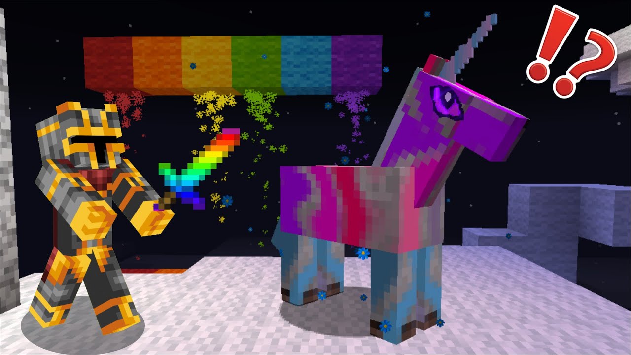 Minecraft SAVE THE RAINBOW UNICORN FROM THE DANGEROUS VILLAGERS !! DON'T LET THE UNICORN DIE !! MAP