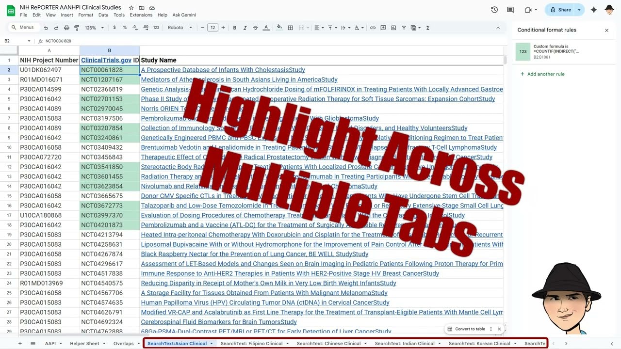 Highlight Duplicates from Multiple Tabs – Google Sheets Support