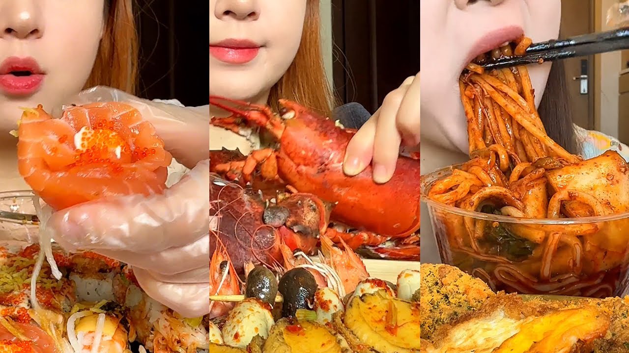 【面團鈕鈕】來看鈕鈕吃飯合集，各種各樣的美食好好吃#鈕鈕吃飯 #吃播 #吃貨 #美食 #好吃 #food