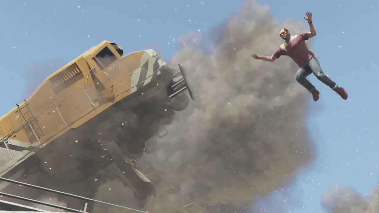 Rail crashed Derailed Gta5