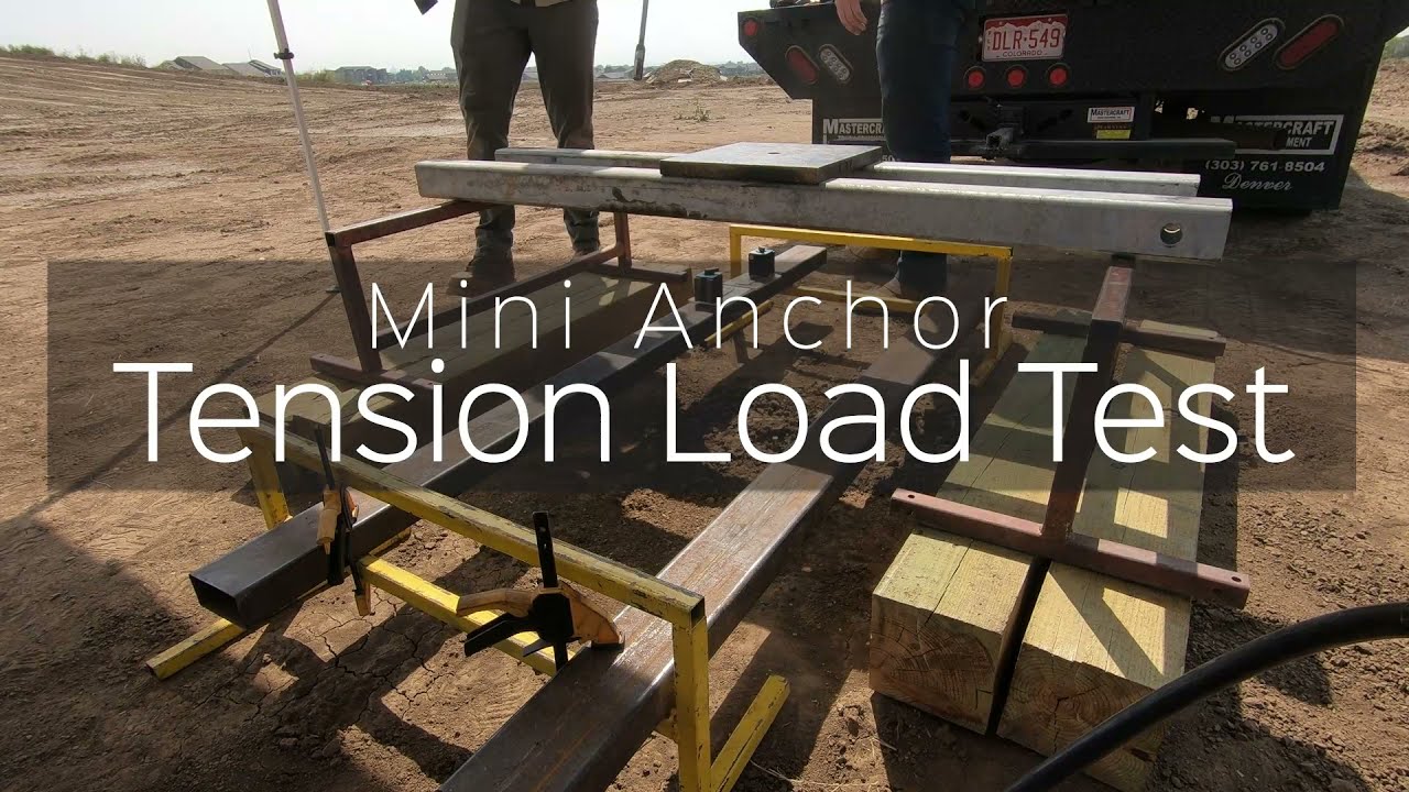 Tension Load Test - Mini Anchors