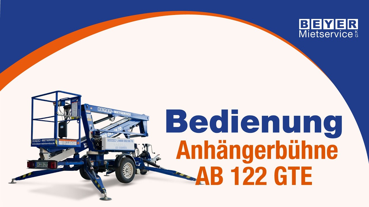 Anh&auml;nger Arbeitsb&uuml;hne bedienen | BEYER-Mietservice