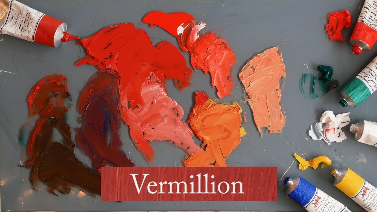 Demonstrating Chinese Vermillion from Michael Harding oil paints, by Vicki Norman