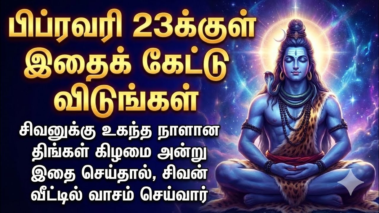 உங்கள் தலையெழுத்தையே மாற்றும் பிப்ரவரி 23 திங்கட்கிழமை! இதை மட்டும் செய்யுங்கள். #sivan #சிவன் 