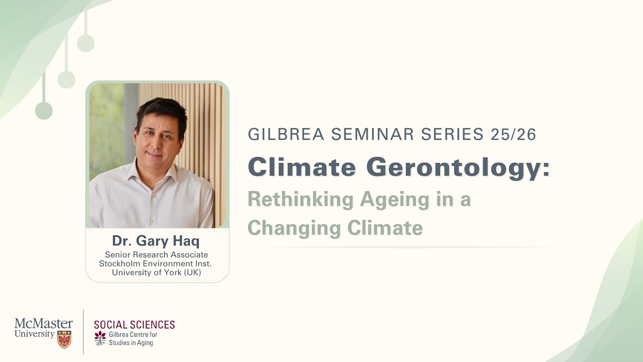 Climate Gerontology: Rethinking Ageing in a Changing Climate