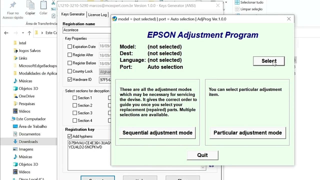 Reset das impressoras Epson L3250,L5290,L1210,L3210,L3251 ou L3260 gr&aacute;tis