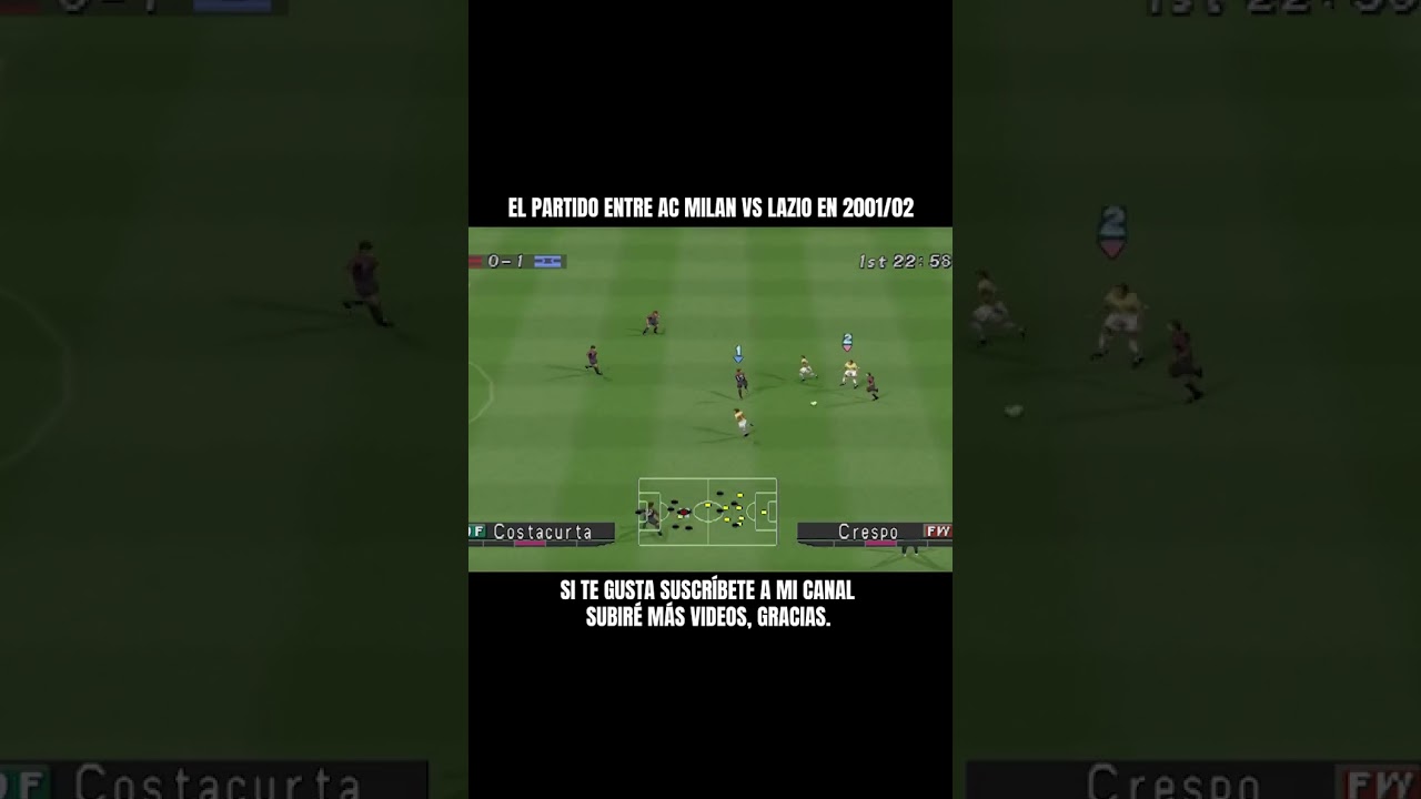 2001/02 Partido AC Milan vs Lazio | Winning Eleven 2002