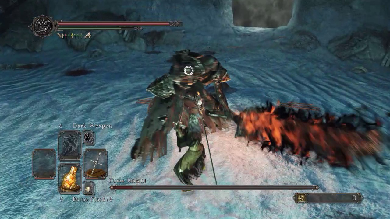 Dark Souls 2: SotFS - Fume Knight - Rapier+10\Dark Weapon