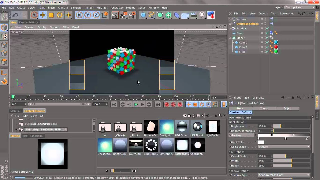 Tutorial #2 Random effector and Cloner.