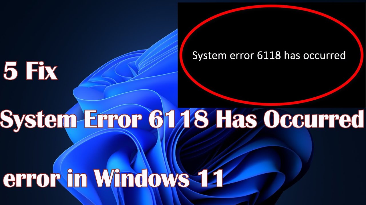 Системная ошибка 6118 произошла в Windows 11 — 5. Исправление