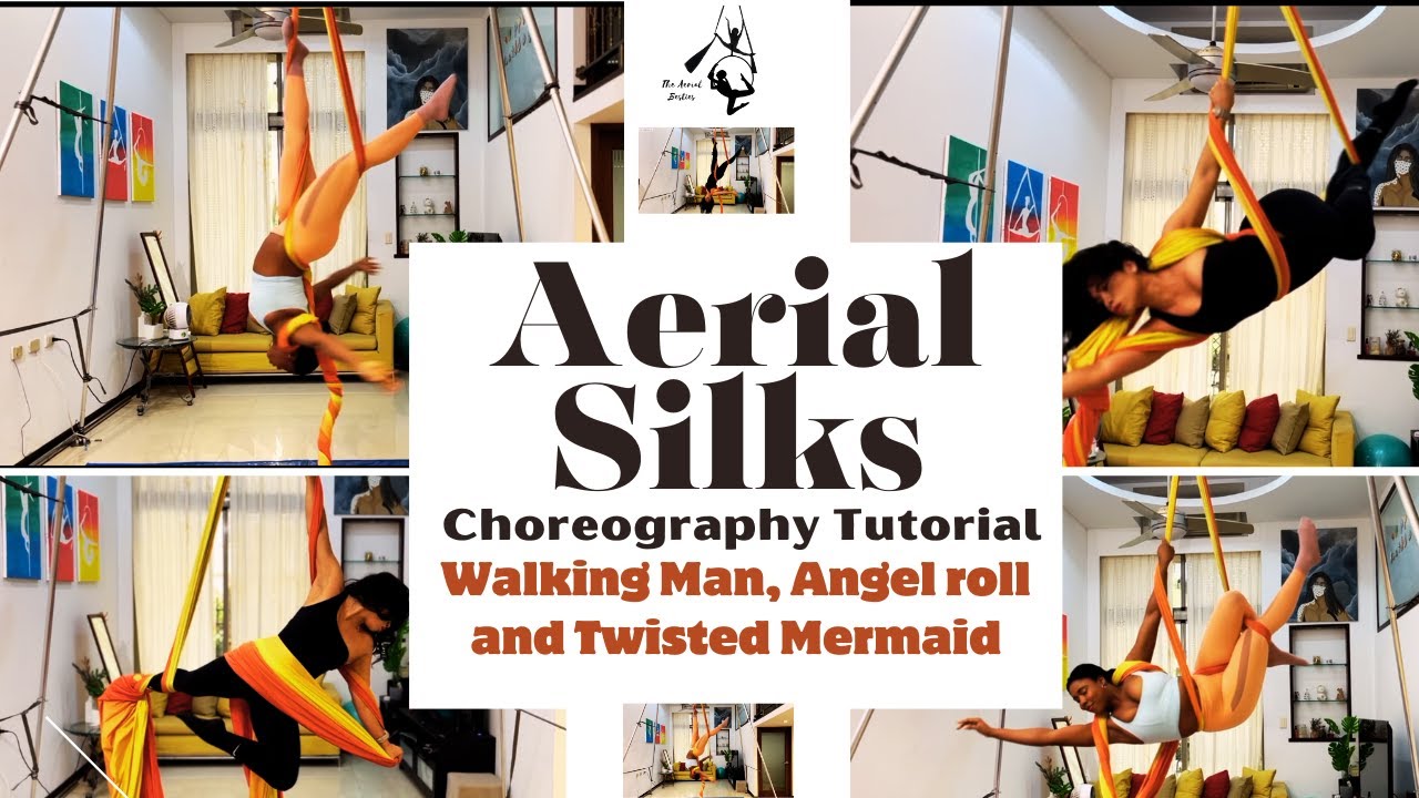 Aerial Silks Walking Man Choreography Tutorial | Let Me Down Slowly | The Aerial Besties