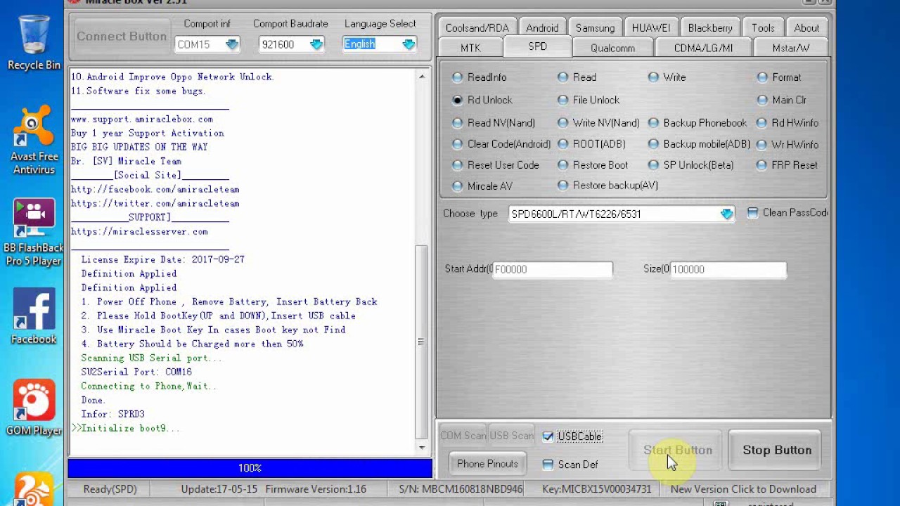 miracle spd mobile auto connect with out any boot key press