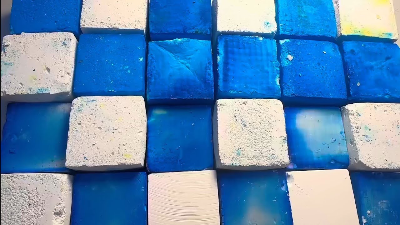 Reformed chalk + dyed & fresh gymchalk crumbles comp ASMR 