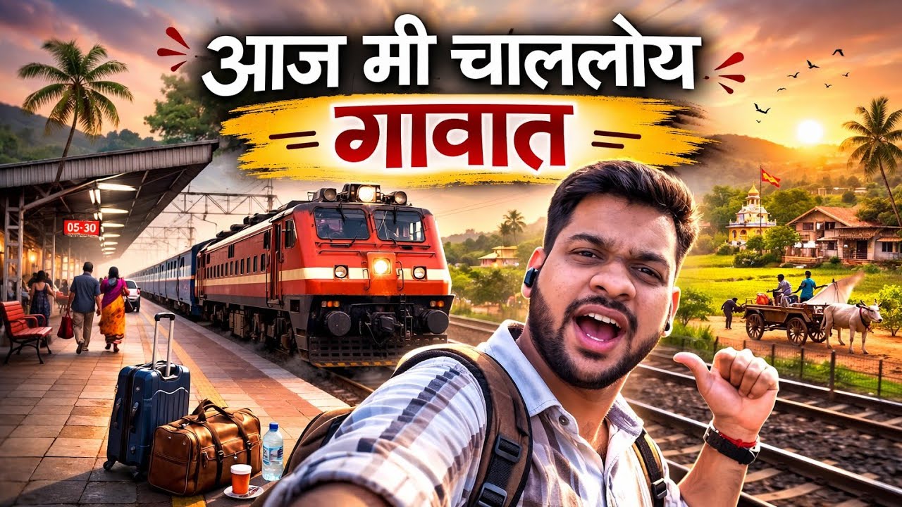 Vlog 01| मी आज चाललंय गावात तो पण train ने 