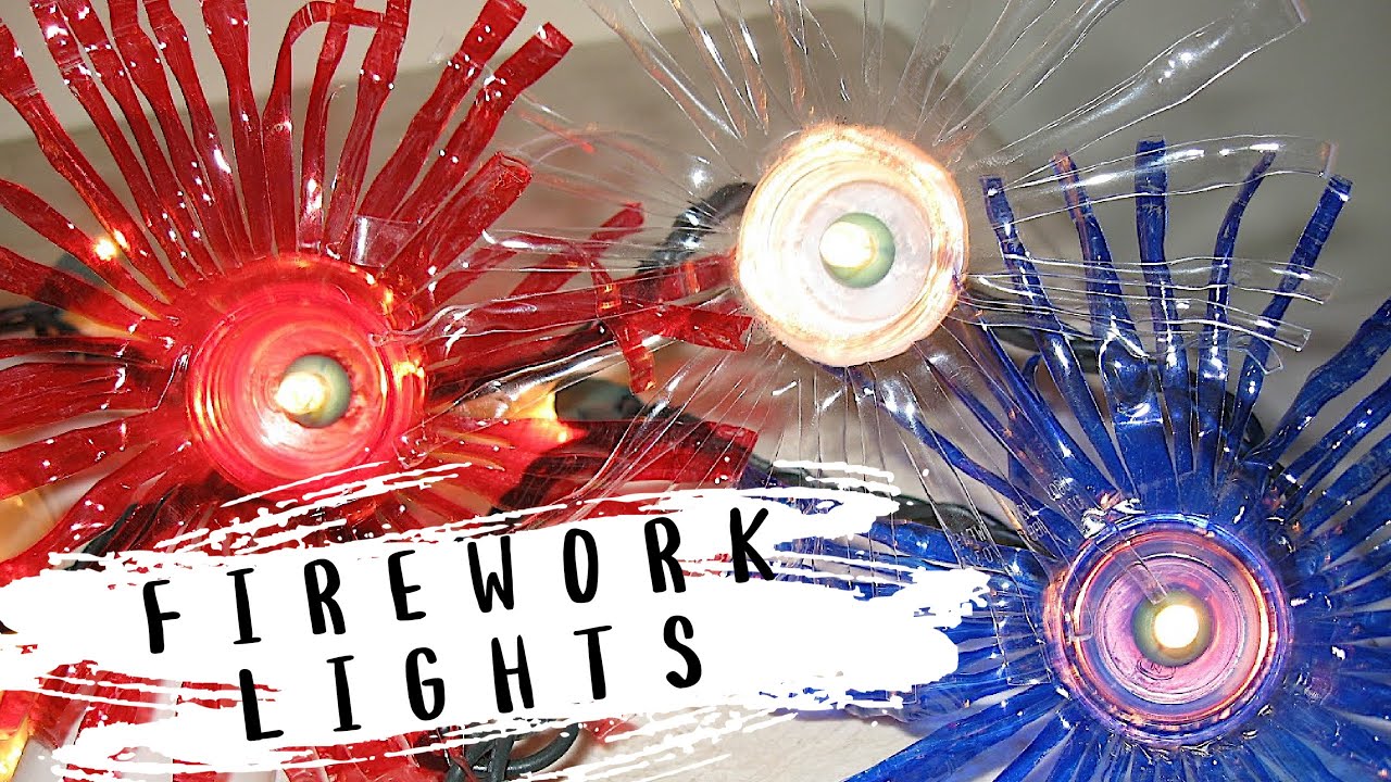 Recycled Water Bottle Fireworks Lights Craft