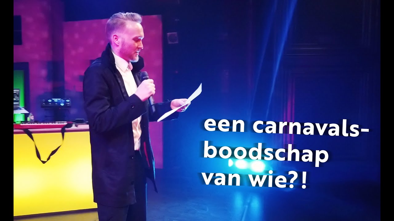 GOD HAD EEN CARNAVALSBOODSCHAP EN VROEG OF IK DIE WILDE UITPROBEREN IN LEIDEN